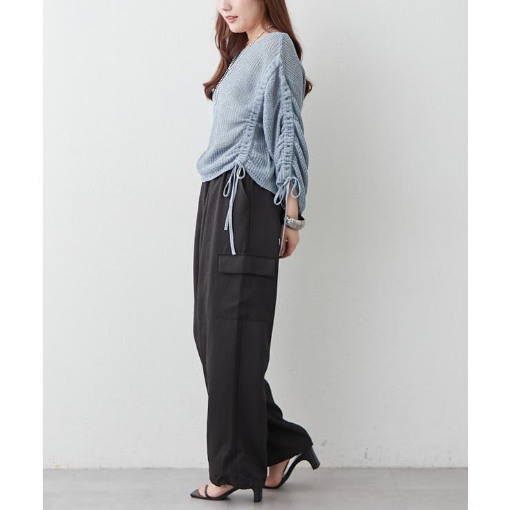 【夏から秋まで着れる】メッシュダブルドロストプルオーバー | RMAF　NICE CLAUP / OLIVE des OLIVE | 詳細画像9 
