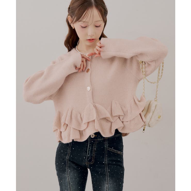 【5色展開】ヘムフリルカーディガン | RMAF　NICE CLAUP / OLIVE des OLIVE | 詳細画像42 