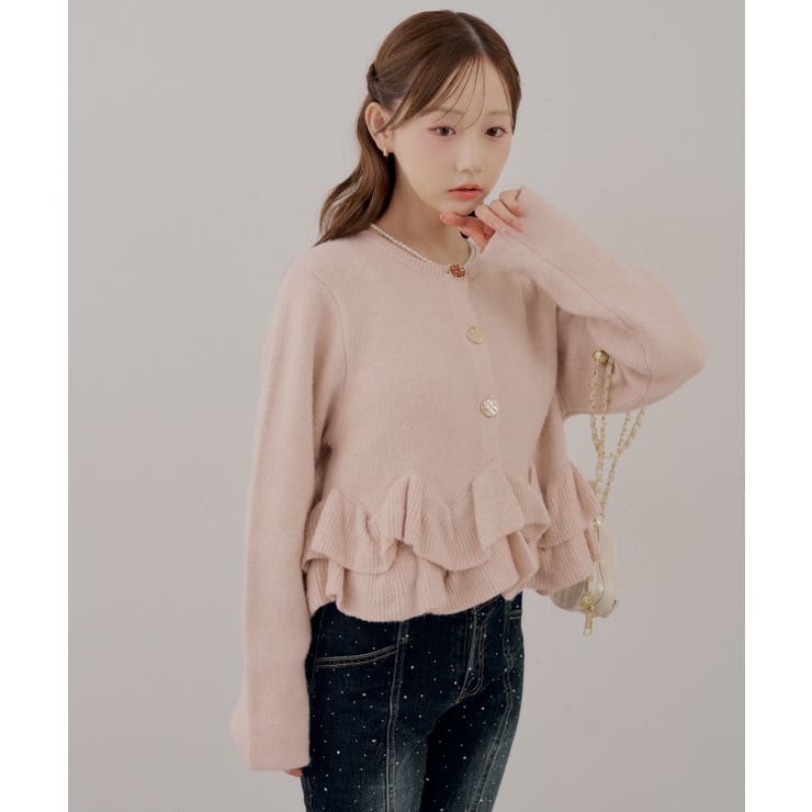 【5色展開】ヘムフリルカーディガン | RMAF　NICE CLAUP / OLIVE des OLIVE | 詳細画像43 