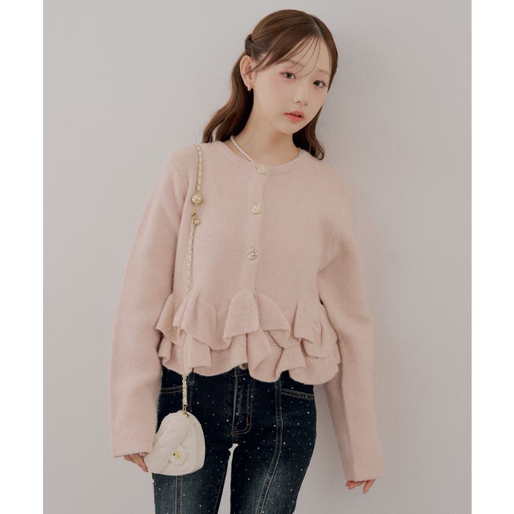 【5色展開】ヘムフリルカーディガン | RMAF　NICE CLAUP / OLIVE des OLIVE | 詳細画像46 