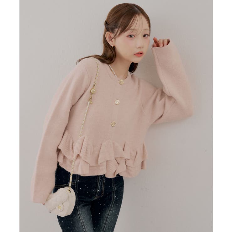 【5色展開】ヘムフリルカーディガン | RMAF　NICE CLAUP / OLIVE des OLIVE | 詳細画像47 
