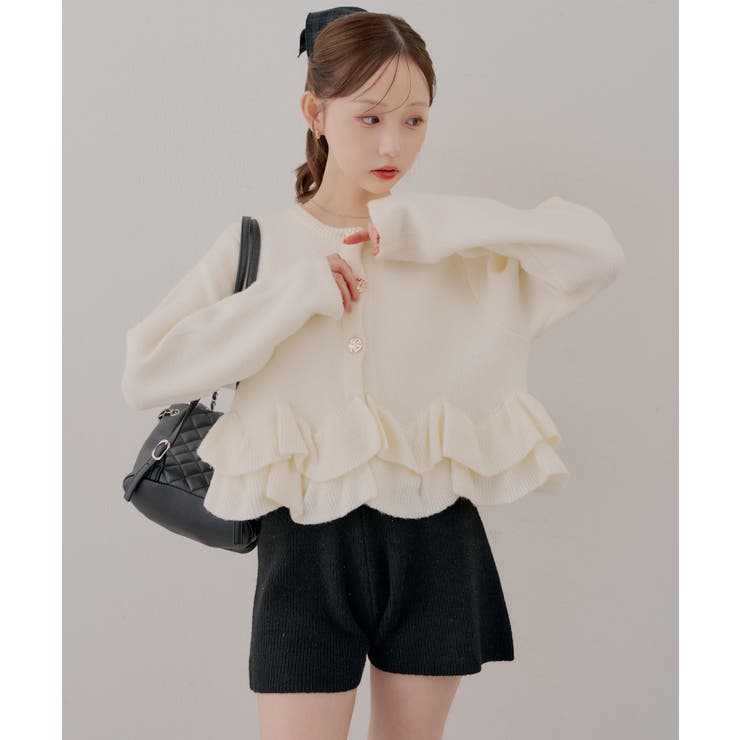 【5色展開】ヘムフリルカーディガン | RMAF　NICE CLAUP / OLIVE des OLIVE | 詳細画像58 