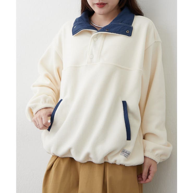 フリース配色アノラック | RMAF　NICE CLAUP / OLIVE des OLIVE | 詳細画像14 