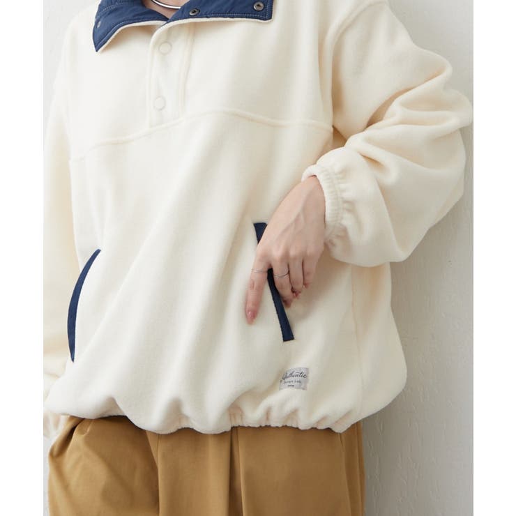 フリース配色アノラック | RMAF　NICE CLAUP / OLIVE des OLIVE | 詳細画像16 