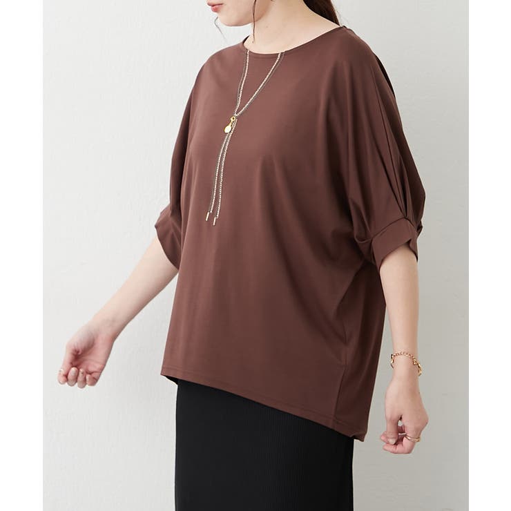 【接触冷感】コインチャーム付ネックレス刺繍Tシャツ | RMAF　NICE CLAUP / OLIVE des OLIVE | 詳細画像10 