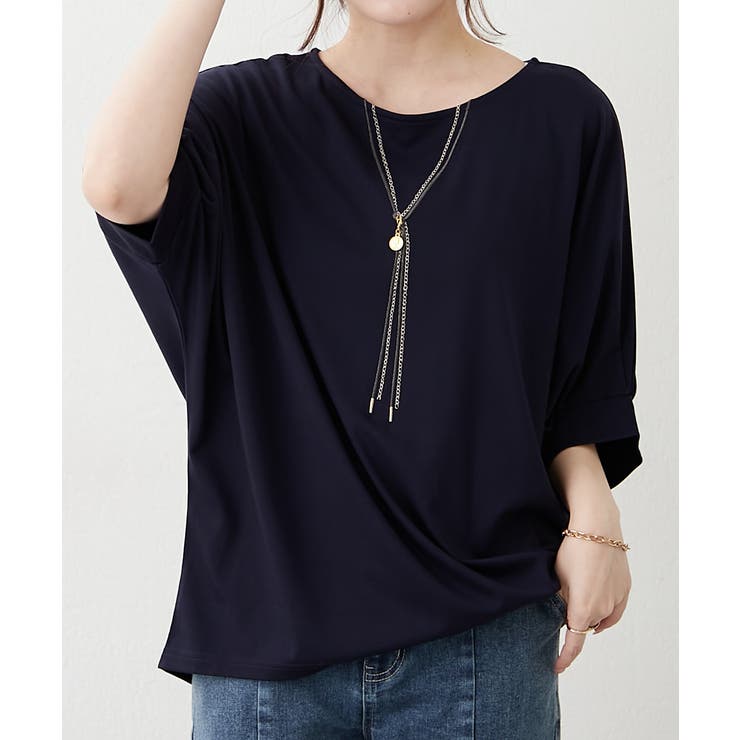 【接触冷感】コインチャーム付ネックレス刺繍Tシャツ | RMAF　NICE CLAUP / OLIVE des OLIVE | 詳細画像15 