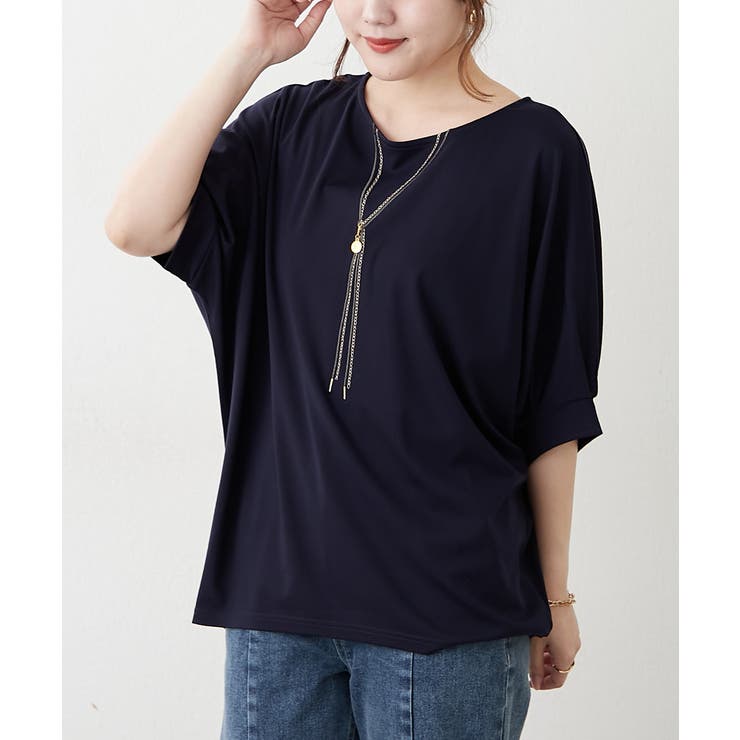 【接触冷感】コインチャーム付ネックレス刺繍Tシャツ | RMAF　NICE CLAUP / OLIVE des OLIVE | 詳細画像16 