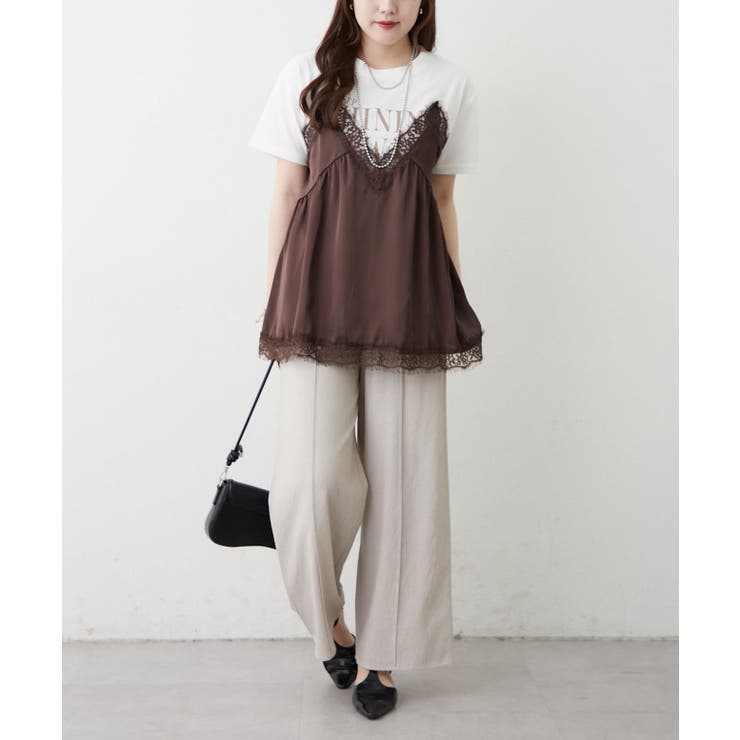 サテンドッキングキャミTシャツ | RMAF　NICE CLAUP / OLIVE des OLIVE | 詳細画像7 