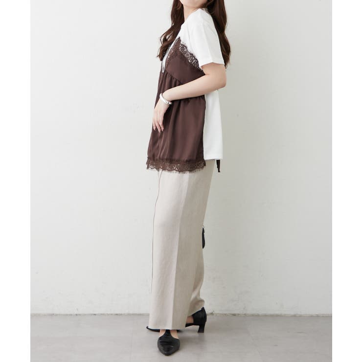 サテンドッキングキャミTシャツ | RMAF　NICE CLAUP / OLIVE des OLIVE | 詳細画像8 