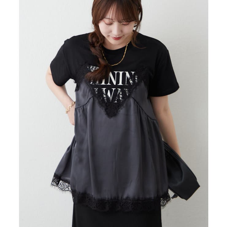 サテンドッキングキャミTシャツ | RMAF　NICE CLAUP / OLIVE des OLIVE | 詳細画像10 