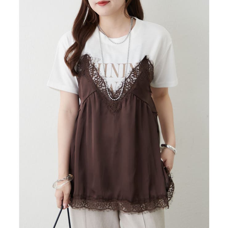 サテンドッキングキャミTシャツ | RMAF　NICE CLAUP / OLIVE des OLIVE | 詳細画像2 