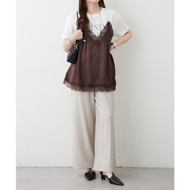 サテンドッキングキャミTシャツ | RMAF　NICE CLAUP / OLIVE des OLIVE | 詳細画像6 