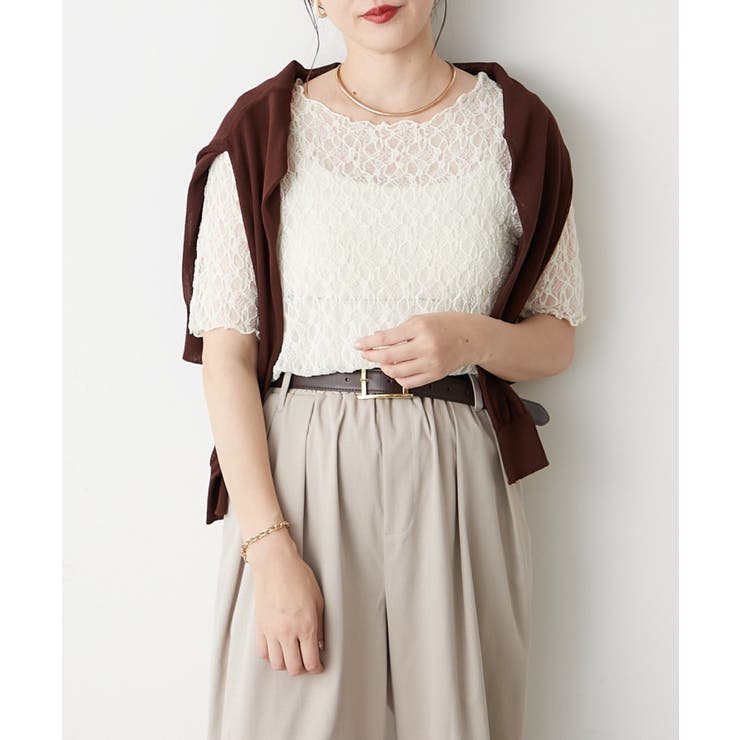 クルーネックレースプルオーバー | RMAF　NICE CLAUP / OLIVE des OLIVE | 詳細画像10 
