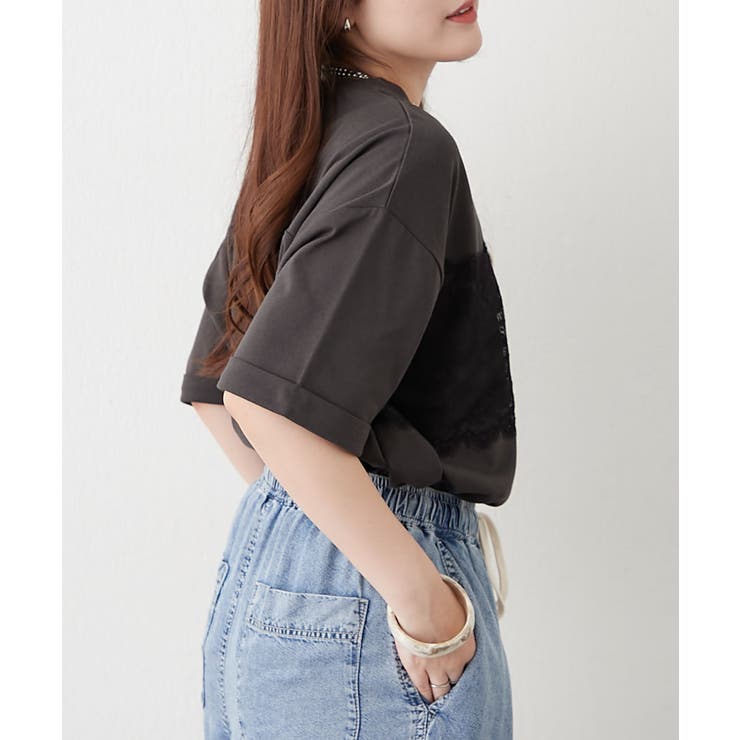フロントレースロゴTシャツ | RMAF　NICE CLAUP / OLIVE des OLIVE | 詳細画像5 
