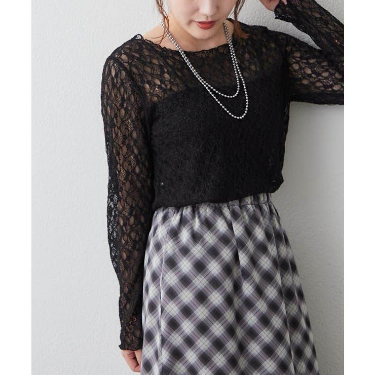 ストレッチレース長袖プルオーバー | RMAF　NICE CLAUP / OLIVE des OLIVE | 詳細画像13 