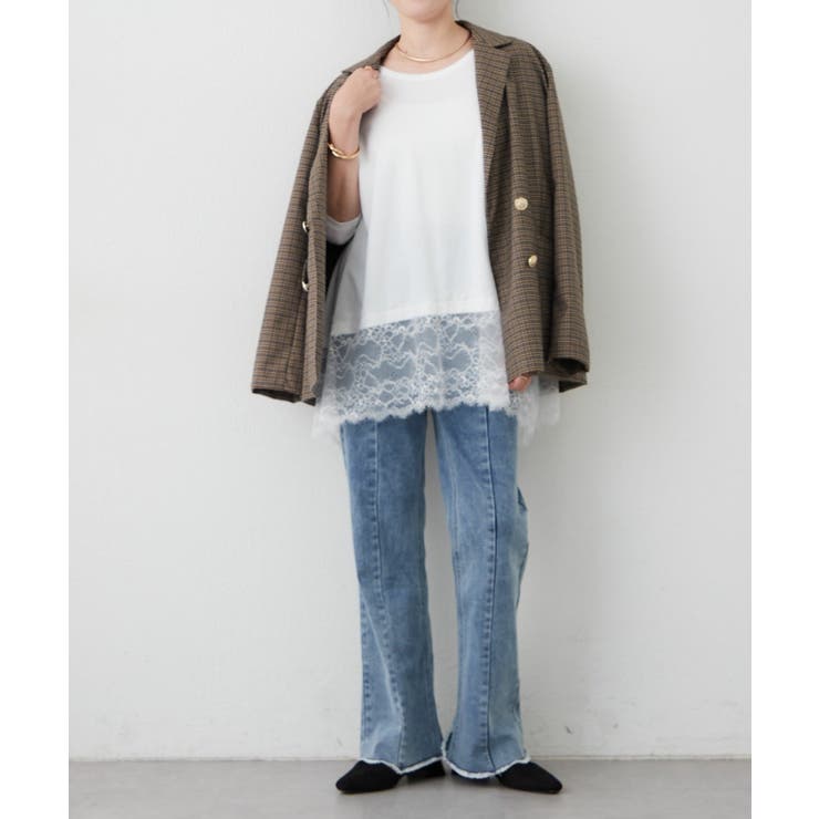 裾レースイレヘムロンT | RMAF　NICE CLAUP / OLIVE des OLIVE | 詳細画像10 