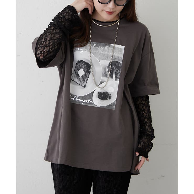 袖レース転写大人Tシャツ | RMAF　NICE CLAUP / OLIVE des OLIVE | 詳細画像9 