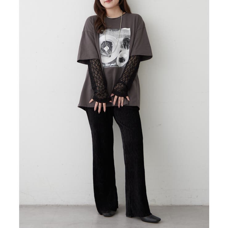 袖レース転写大人Tシャツ | RMAF　NICE CLAUP / OLIVE des OLIVE | 詳細画像13 
