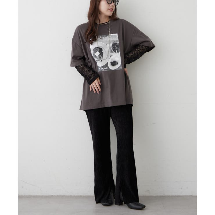 袖レース転写大人Tシャツ | RMAF　NICE CLAUP / OLIVE des OLIVE | 詳細画像14 