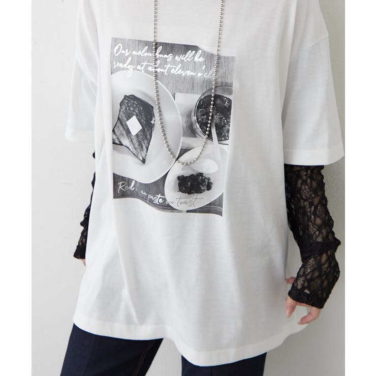 袖レース転写大人Tシャツ | RMAF　NICE CLAUP / OLIVE des OLIVE | 詳細画像3 