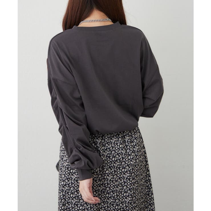 タック袖ロンT | RMAF　NICE CLAUP / OLIVE des OLIVE | 詳細画像6 