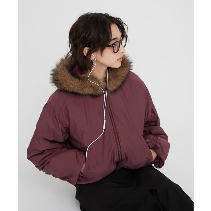 フェイクファー付MA-1ブルゾン | RMAF　NICE CLAUP / OLIVE des OLIVE | 詳細画像9 