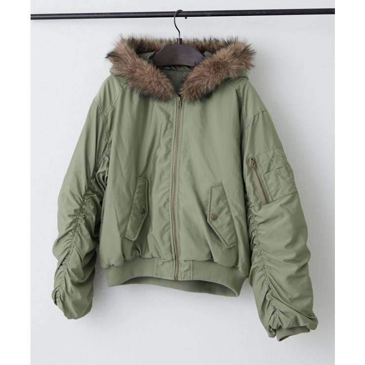 フェイクファー付MA-1ブルゾン | RMAF　NICE CLAUP / OLIVE des OLIVE | 詳細画像21 