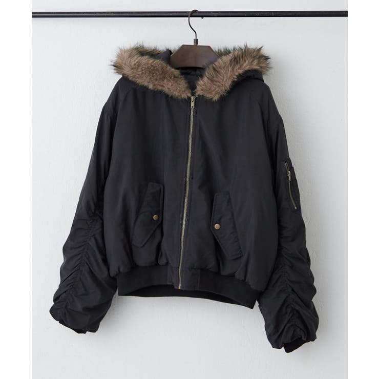フェイクファー付MA-1ブルゾン | RMAF　NICE CLAUP / OLIVE des OLIVE | 詳細画像22 