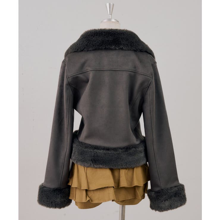 フェイクファー付ライダースジャケット | RMAF　NICE CLAUP / OLIVE des OLIVE | 詳細画像49 