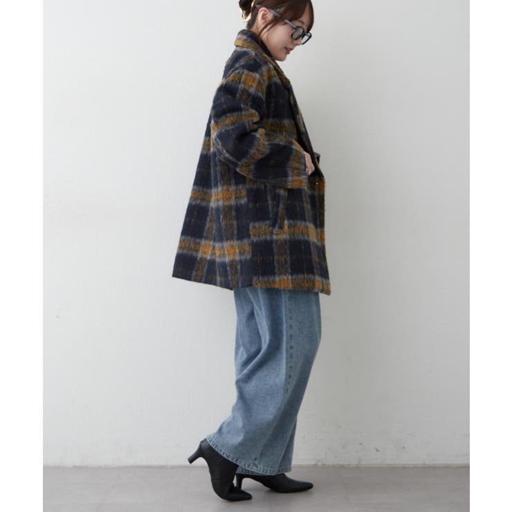 シャギーチェックダブルテーラージャケット | RMAF　NICE CLAUP / OLIVE des OLIVE | 詳細画像12 