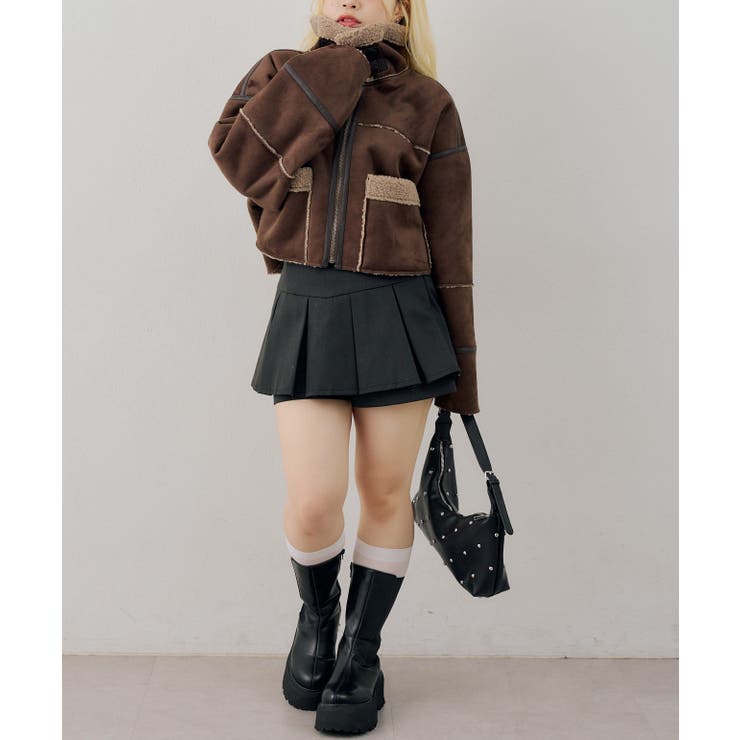フェイクムートンショートジャケット | RMAF　NICE CLAUP / OLIVE des OLIVE | 詳細画像7 