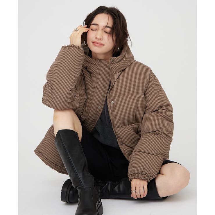チェック中綿ブルゾン[品番：OLOW0019592]｜RMAF NICE CLAUP / OLIVE