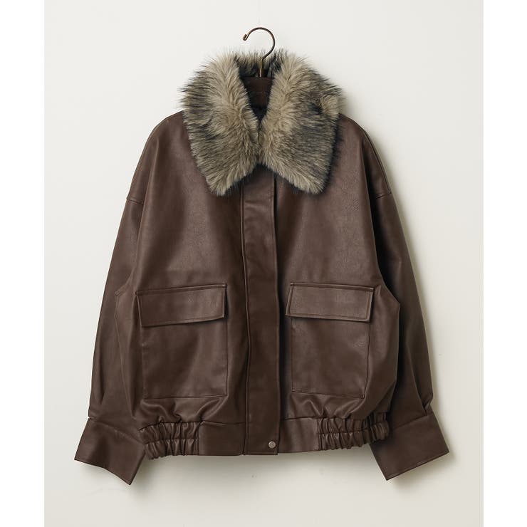 ミックスファー付合皮ブルゾン | RMAF　NICE CLAUP / OLIVE des OLIVE | 詳細画像16 