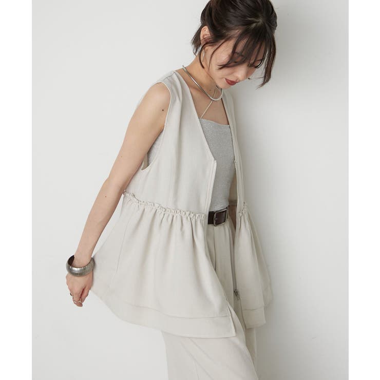 アイボリー | 【セットアップ対応】ジップベスト | RMAF　NICE CLAUP / OLIVE des OLIVE