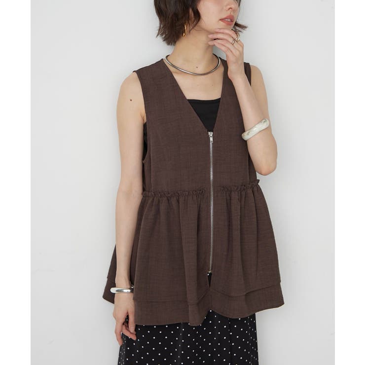 ブラウン | 【セットアップ対応】ジップベスト | RMAF　NICE CLAUP / OLIVE des OLIVE