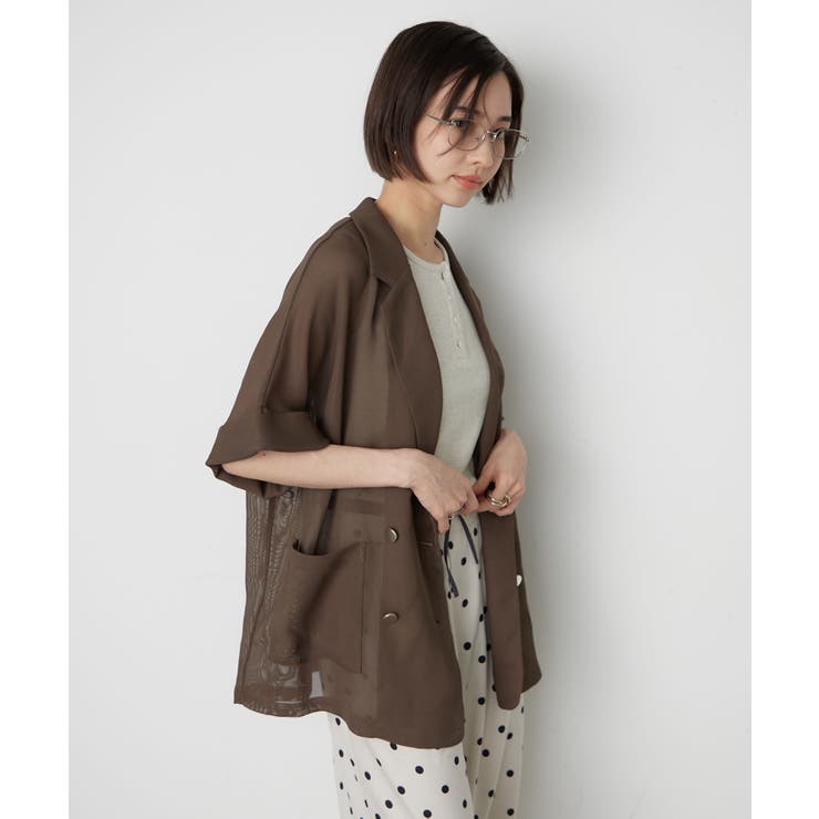 【夏も快適】メッシュダブルテーラージャケット | RMAF　NICE CLAUP / OLIVE des OLIVE | 詳細画像14 