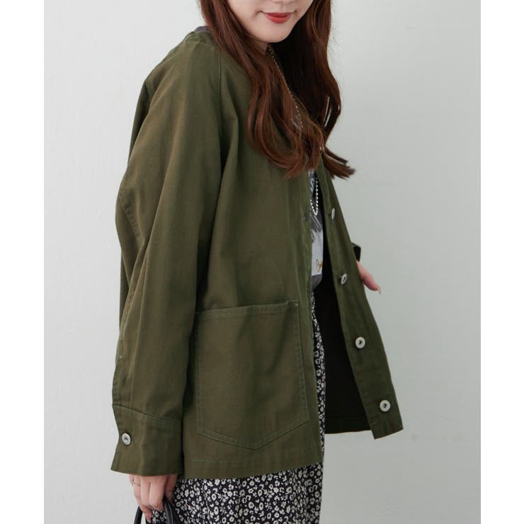 Vネックカバーオール | RMAF　NICE CLAUP / OLIVE des OLIVE | 詳細画像8 