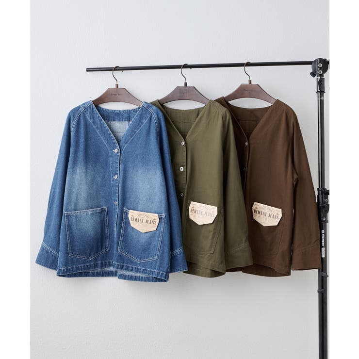 Vネックカバーオール | RMAF　NICE CLAUP / OLIVE des OLIVE | 詳細画像1 