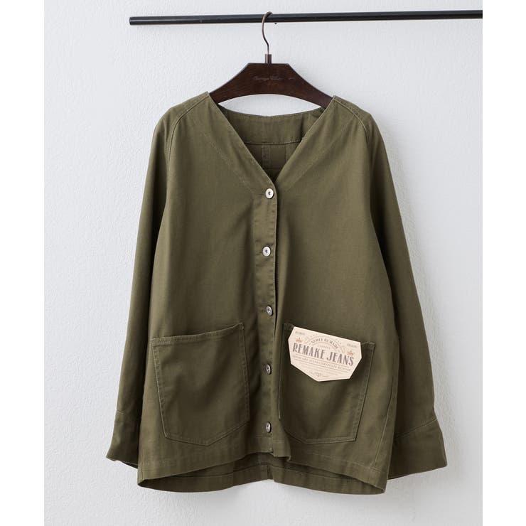 カーキ | Vネックカバーオール | RMAF　NICE CLAUP / OLIVE des OLIVE