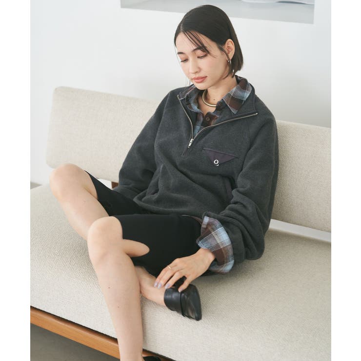 フリースハーフジッププルオーバー | RMAF　NICE CLAUP / OLIVE des OLIVE | 詳細画像18 