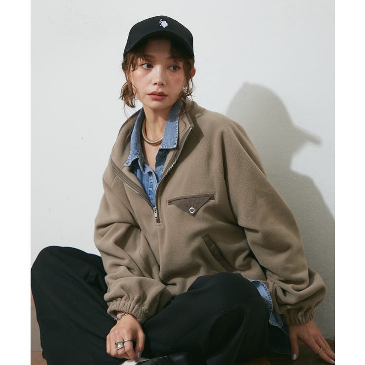 フリースハーフジッププルオーバー | RMAF　NICE CLAUP / OLIVE des OLIVE | 詳細画像21 