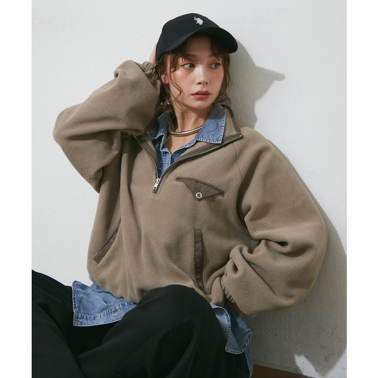 フリースハーフジッププルオーバー | RMAF　NICE CLAUP / OLIVE des OLIVE | 詳細画像22 