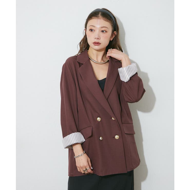ブラウン系 | 【セットアップ対応】金ボタンテーラージャケット | RMAF　NICE CLAUP / OLIVE des OLIVE