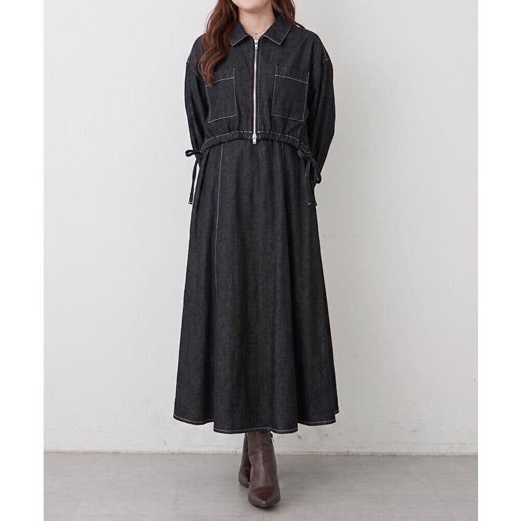 ブラック | 【セットアイテム】デニムブルゾン×キャミワンピース | RMAF　NICE CLAUP / OLIVE des OLIVE