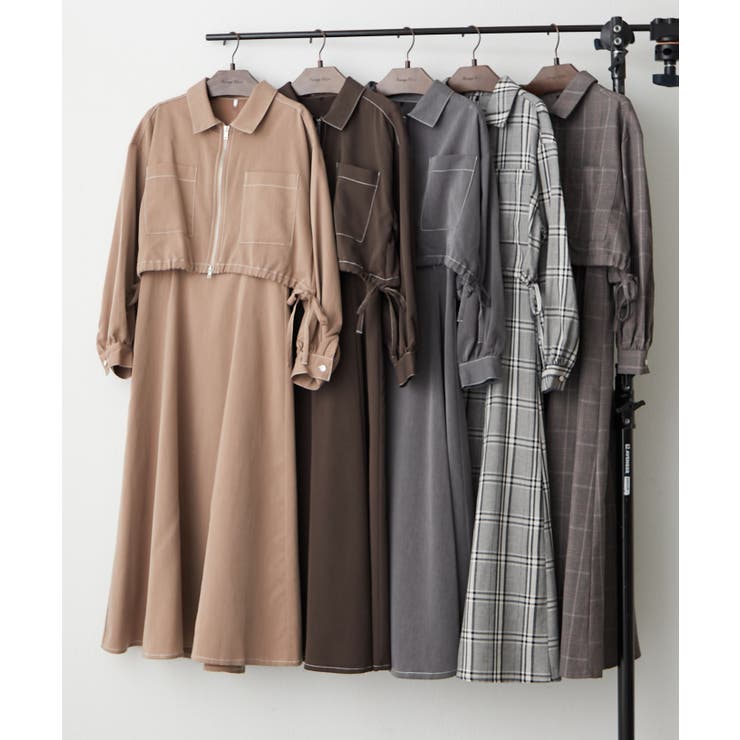 【セットアイテム】アソートブルゾン×キャミワンピース | RMAF　NICE CLAUP / OLIVE des OLIVE | 詳細画像1 