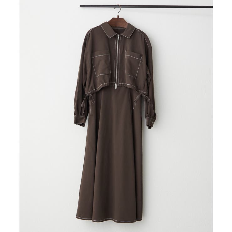 ブラウン | 【セットアイテム】アソートブルゾン×キャミワンピース | RMAF　NICE CLAUP / OLIVE des OLIVE