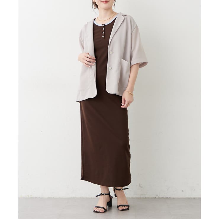 配色ヘンリータンクワンピース | RMAF　NICE CLAUP / OLIVE des OLIVE | 詳細画像14 