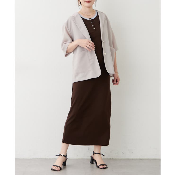 配色ヘンリータンクワンピース | RMAF　NICE CLAUP / OLIVE des OLIVE | 詳細画像15 