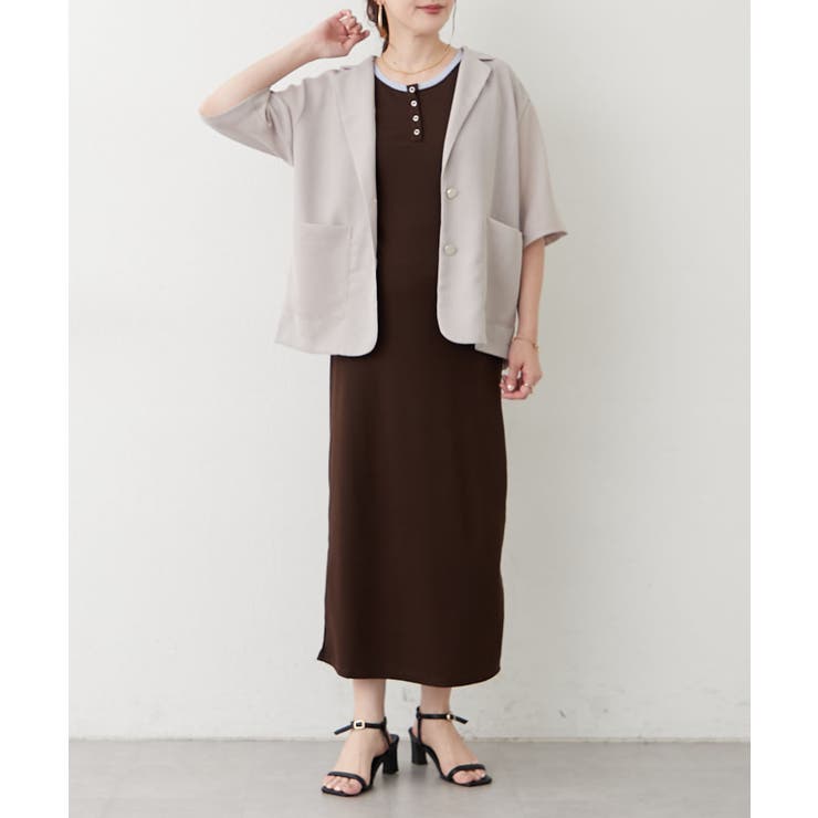 配色ヘンリータンクワンピース | RMAF　NICE CLAUP / OLIVE des OLIVE | 詳細画像16 