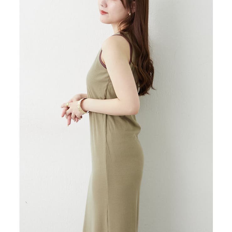 配色ヘンリータンクワンピース | RMAF　NICE CLAUP / OLIVE des OLIVE | 詳細画像4 